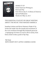 SHAKE IT UP, edited by Jonathan Lethem & Kevin Dettmar